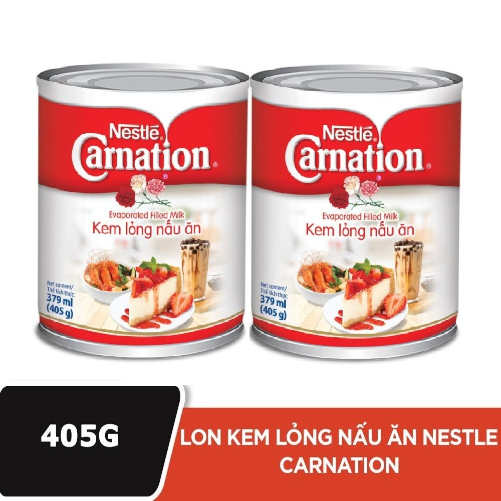 KEM LỎNG NẤU ĂN 3 BÔNG CARNATION 405G