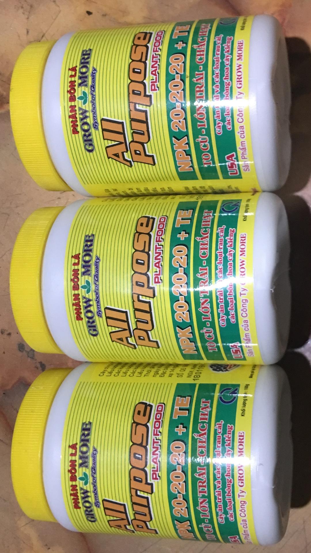 Phân bón lá Grow More 20-20-20 + TE USA