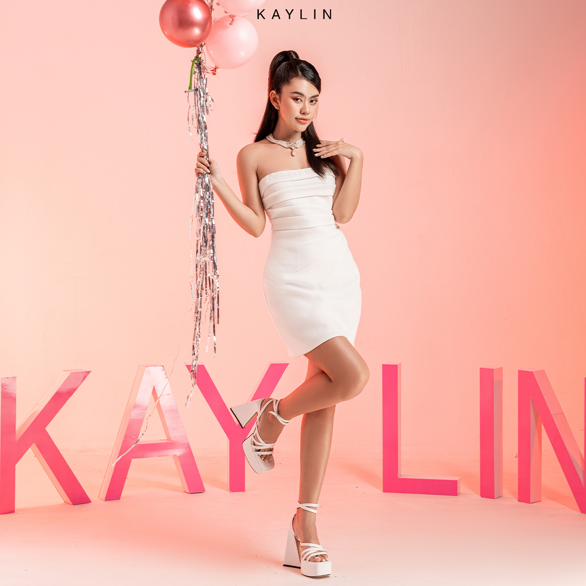 Đầm cúp xếp eo N1821 - KAYLIN