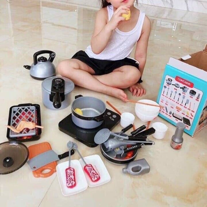 Bộ đồ chơi nấu ăn 36 món kèm đồ ăn