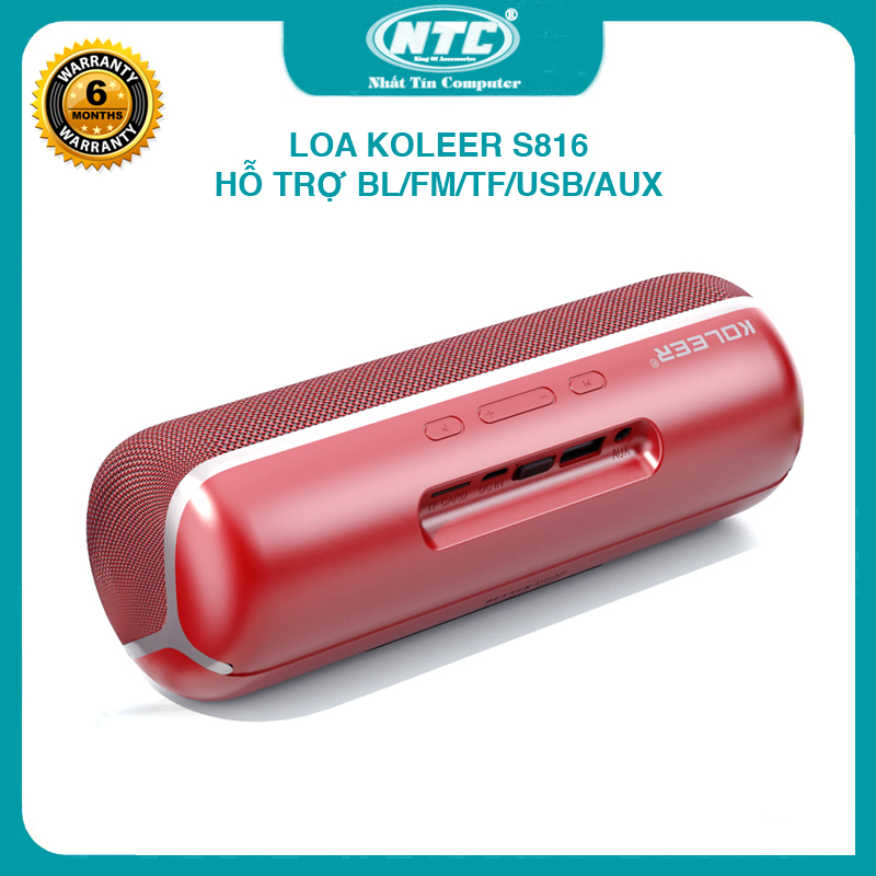 Loa bluetooth koleer s816 hỗ trợ usb/tf/aux/fm - âm thanh cực hay nhất tín computer