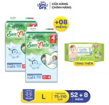 Combo 3 Tã dán người lớn SunMate size M18/L18/XL18 + 2 miếng