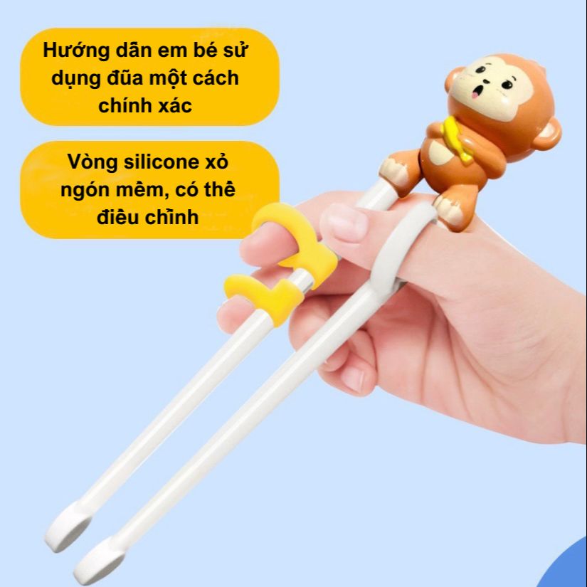 Set Thìa Dĩa Đũa Tập Gắp Cho Bé Thuận Tay Phải