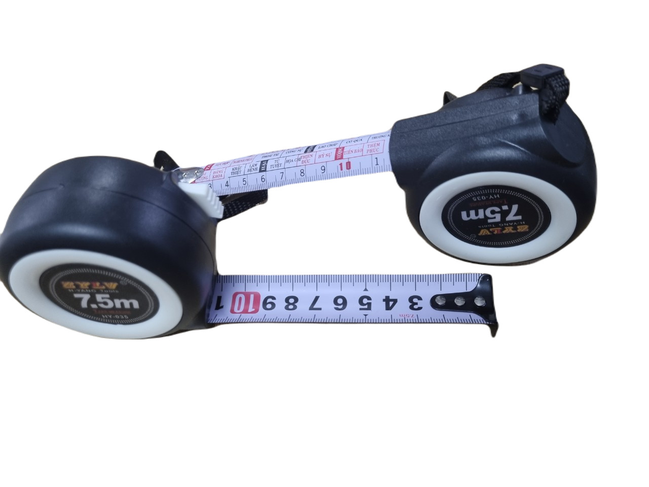 Thước dây tự hãm  LỖ BAN- ĐEN TRẮNG 2 mặt