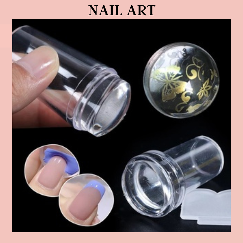 Con Dấu Silicon, Dấu In Silicon Nail Cao Cấp- Đầu in nail, Con dấu in móng tay Silicon trong suốt, Chất mềm chuyên dụng, phụ kiện nail