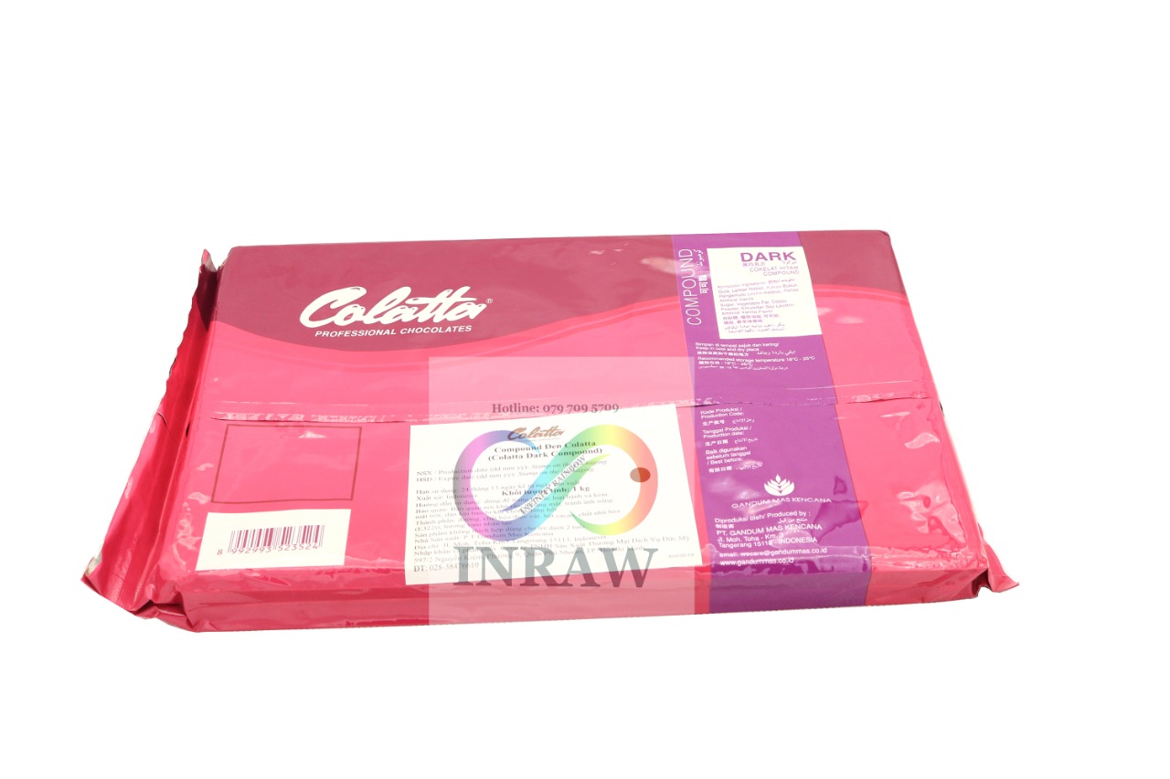Colatta Dark Compound Chocolate Bar 1kg - Dark Compound Chocolate