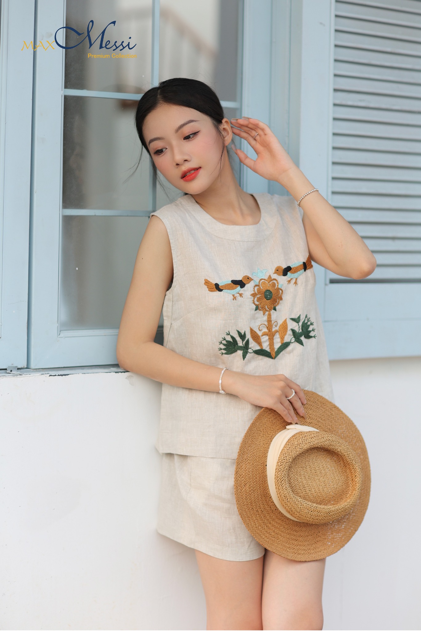 Quần linen phối set COSIMA - MaxMessi