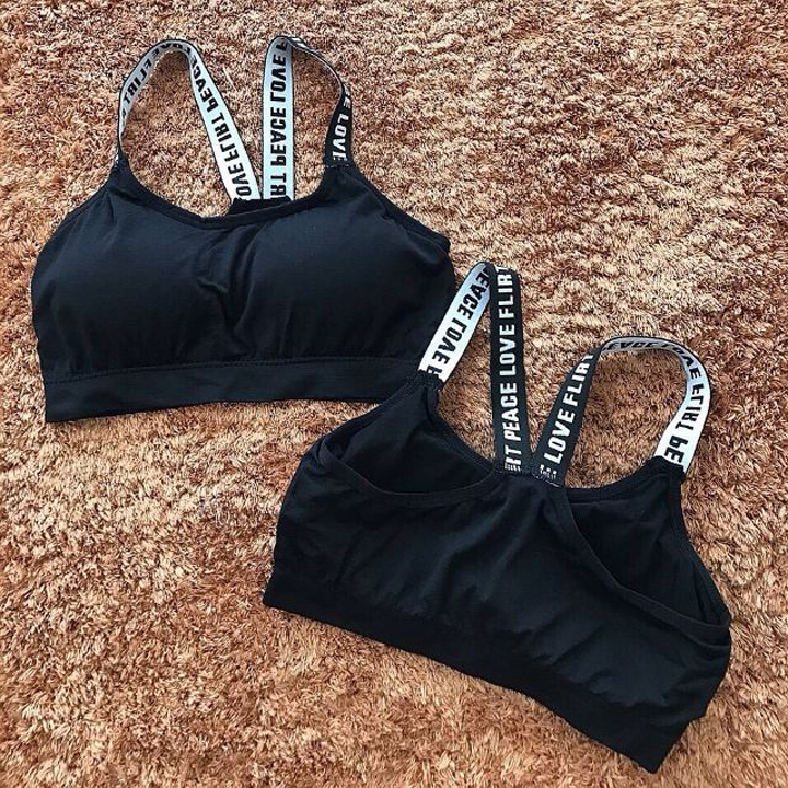 ÁO BRA TẬP GYM, ÁO NGỰC TẬP GYM THỂ THAO QC17 FREESIZE NGỰC DƯỚI 86CM