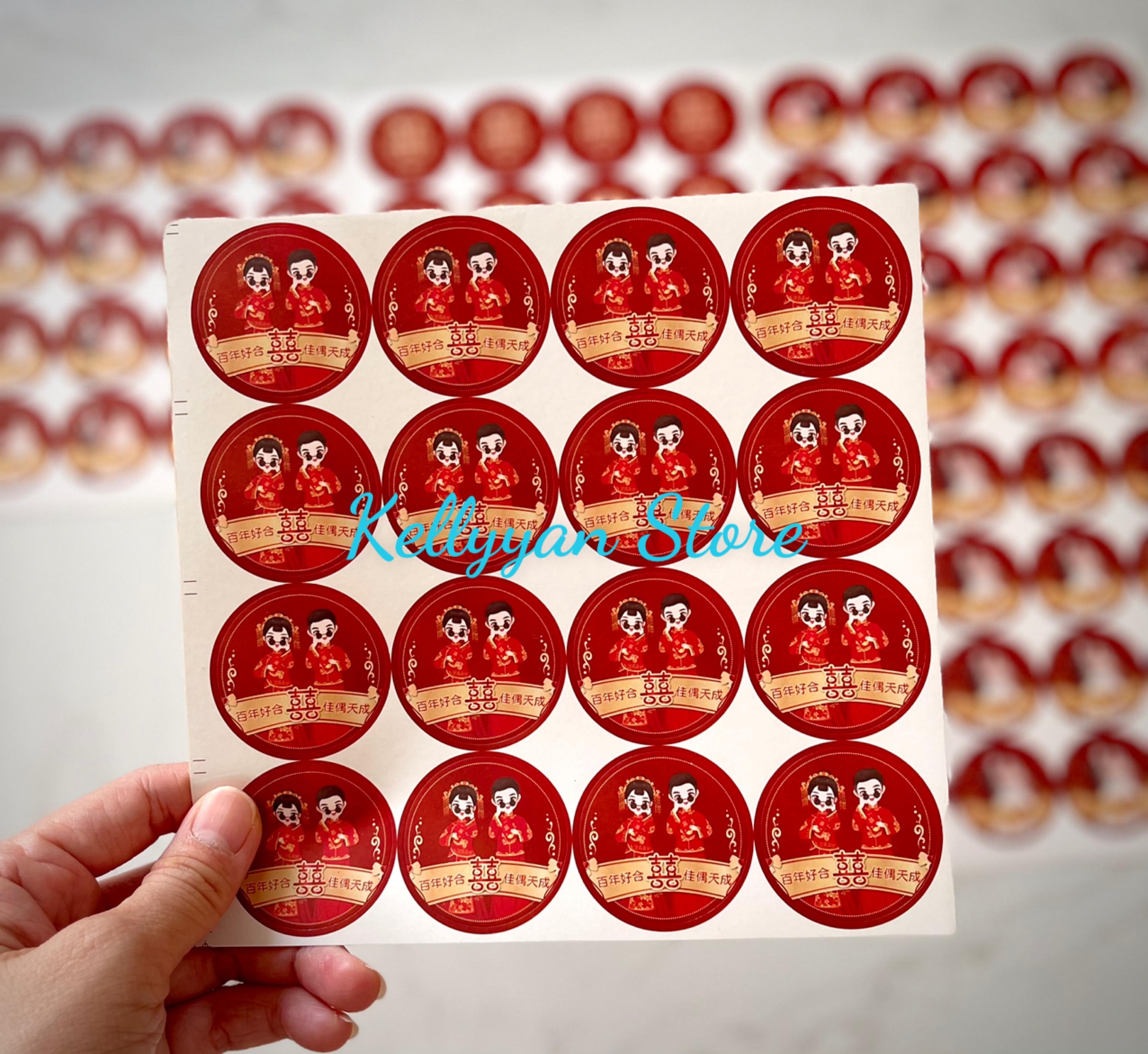 CHỮ HỶ DÁN TRÁI CÂY MÂM QUẢ ĐÁM CƯỚI ĐÁM HỎI - KIỂU TRUNG HOA