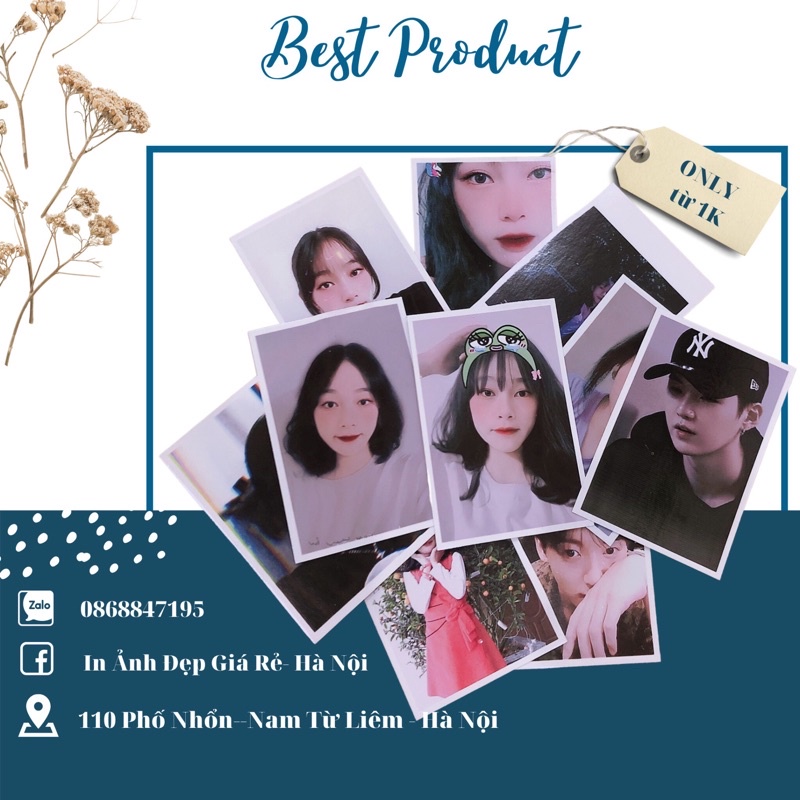 In ảnh theo yêu cầu 6x9 giá 1k/tấm đã ép plastic