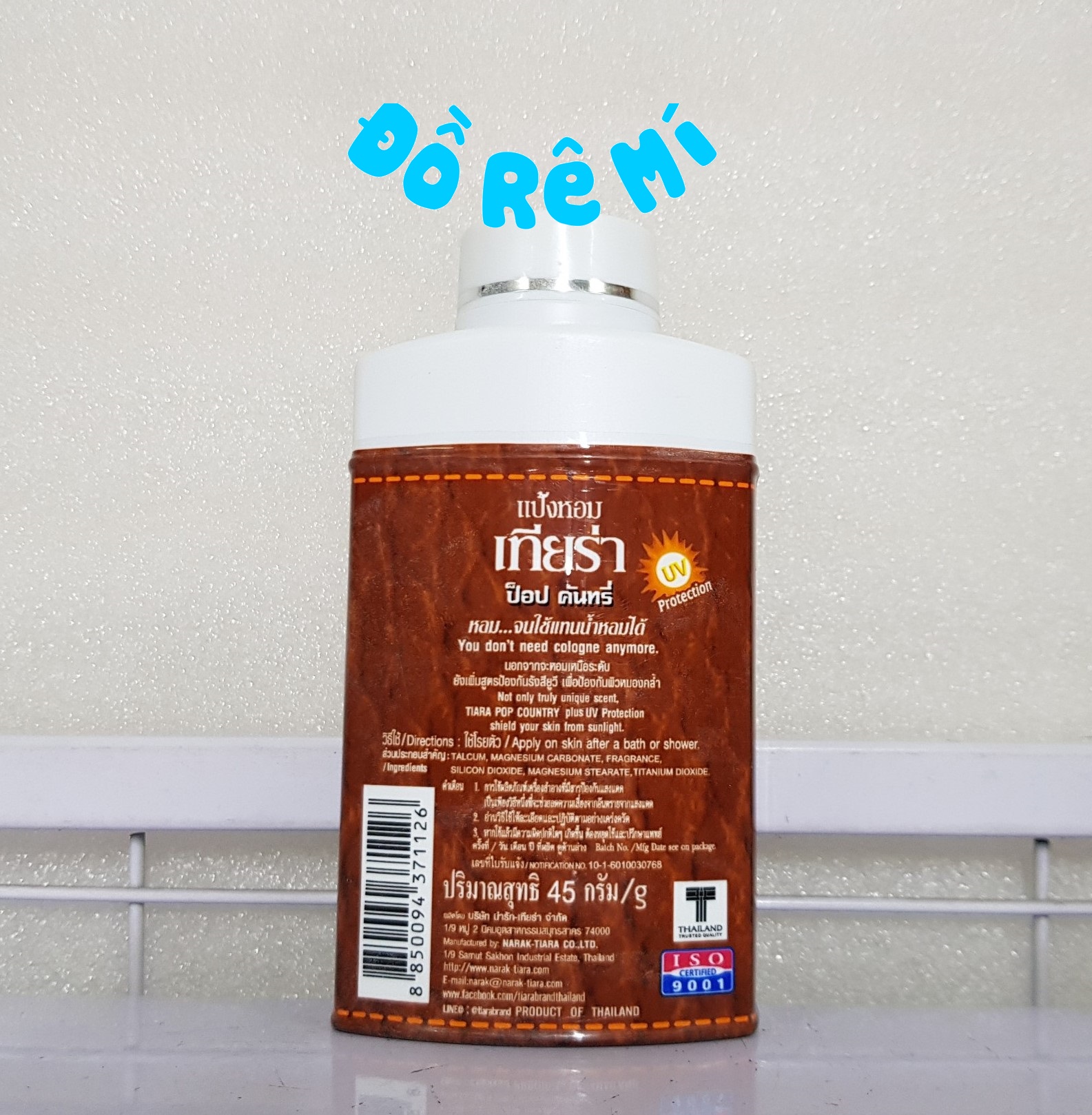 Combo 3 chai Phấn thơm Tiara Pop Country Thái 45gram