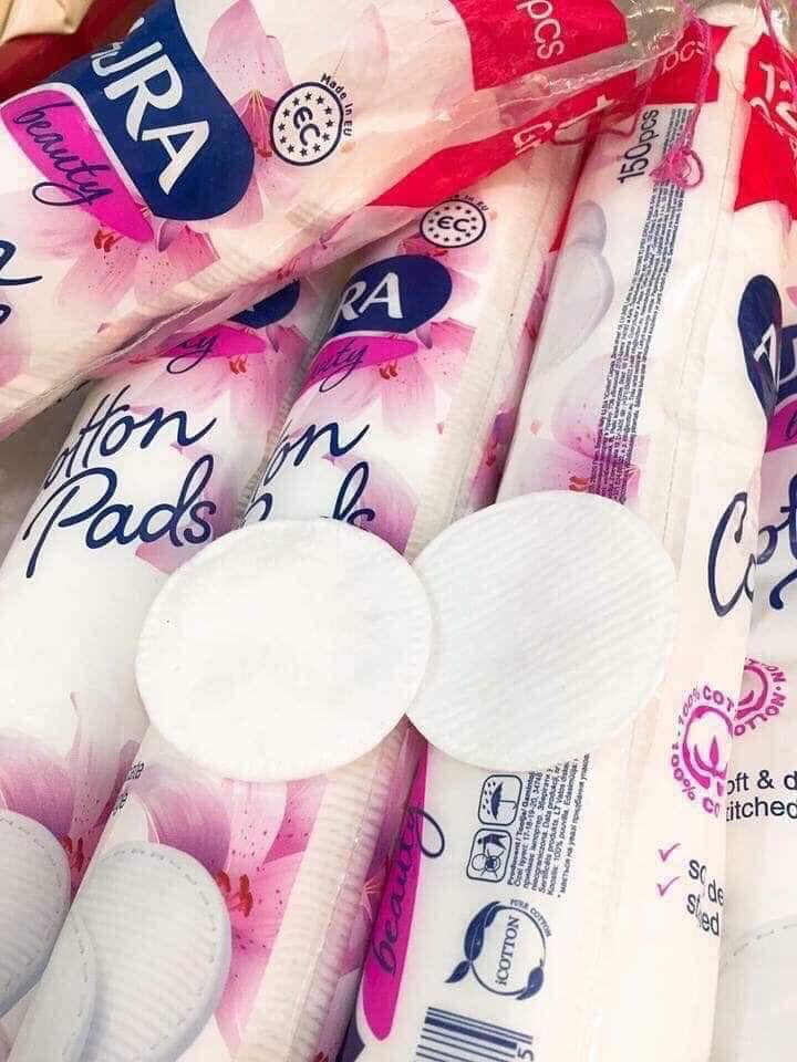Bông tẩy trang Aura Cotton Pads 150 miếng
