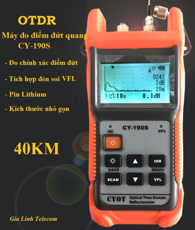Máy đo điểm đứt cáp quang OTDR Mini CY-190S
