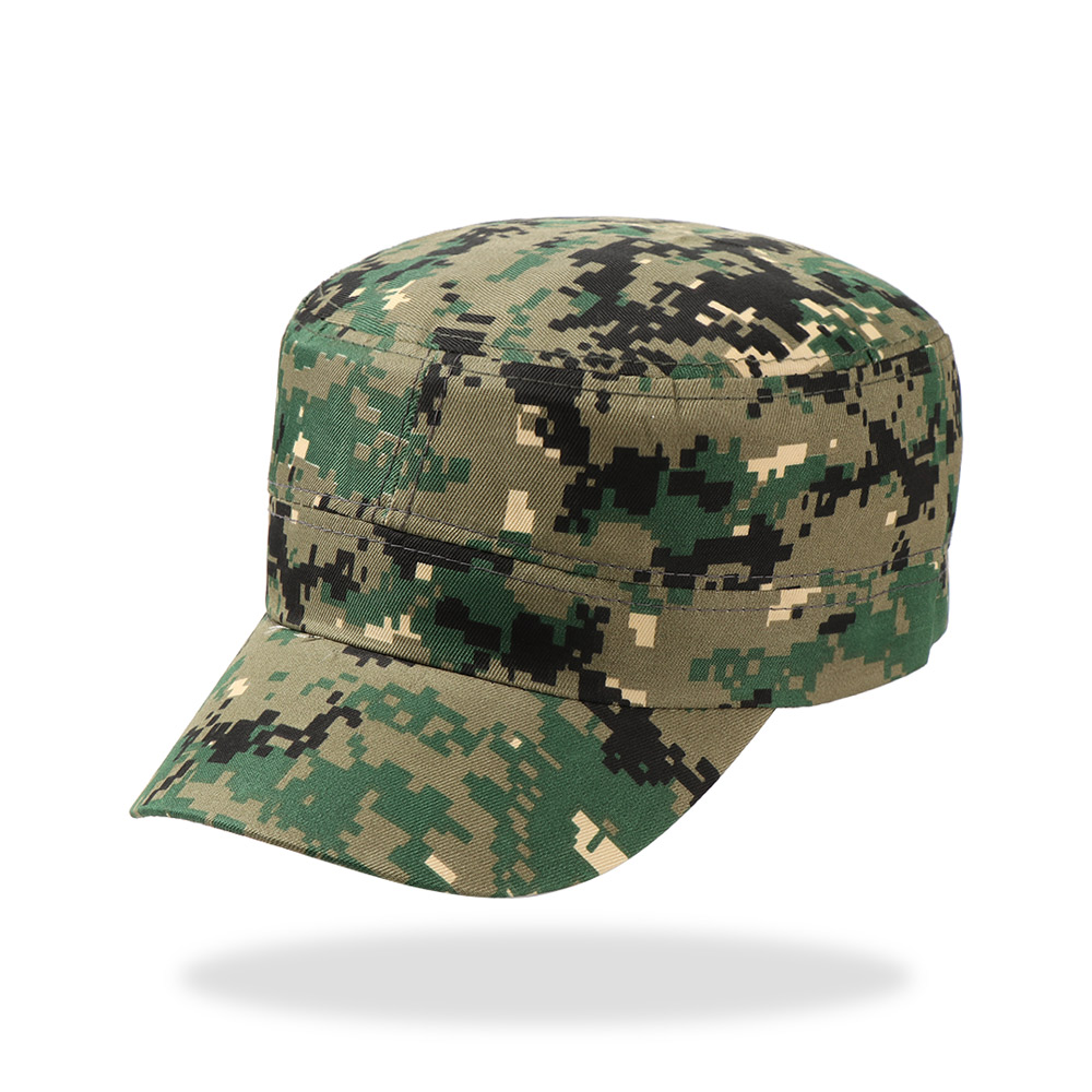 1x Adjustable Men Women Camouflage Army Cap Headwear Flat Military Hat Cadet Combat Fishing Baseball Cap