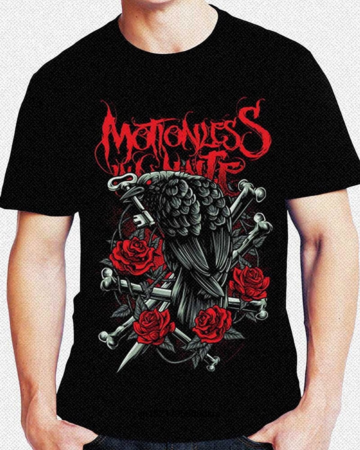 Men t shirt Fashion Motionless In White Infamous Crow Cool t-shirt women  2021 High quality Brand T shirt Casual Short sleeve O-neck Fashion Printed  100% Cotton summer new tops Round Neck cheap
