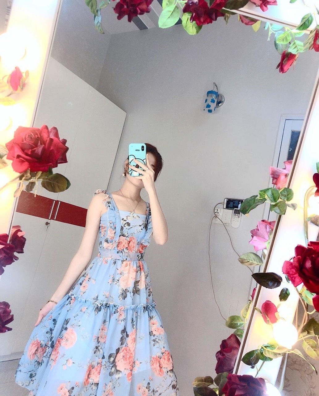 Đầm cánh tiên hoa mẫu đơn (hình thật +video)