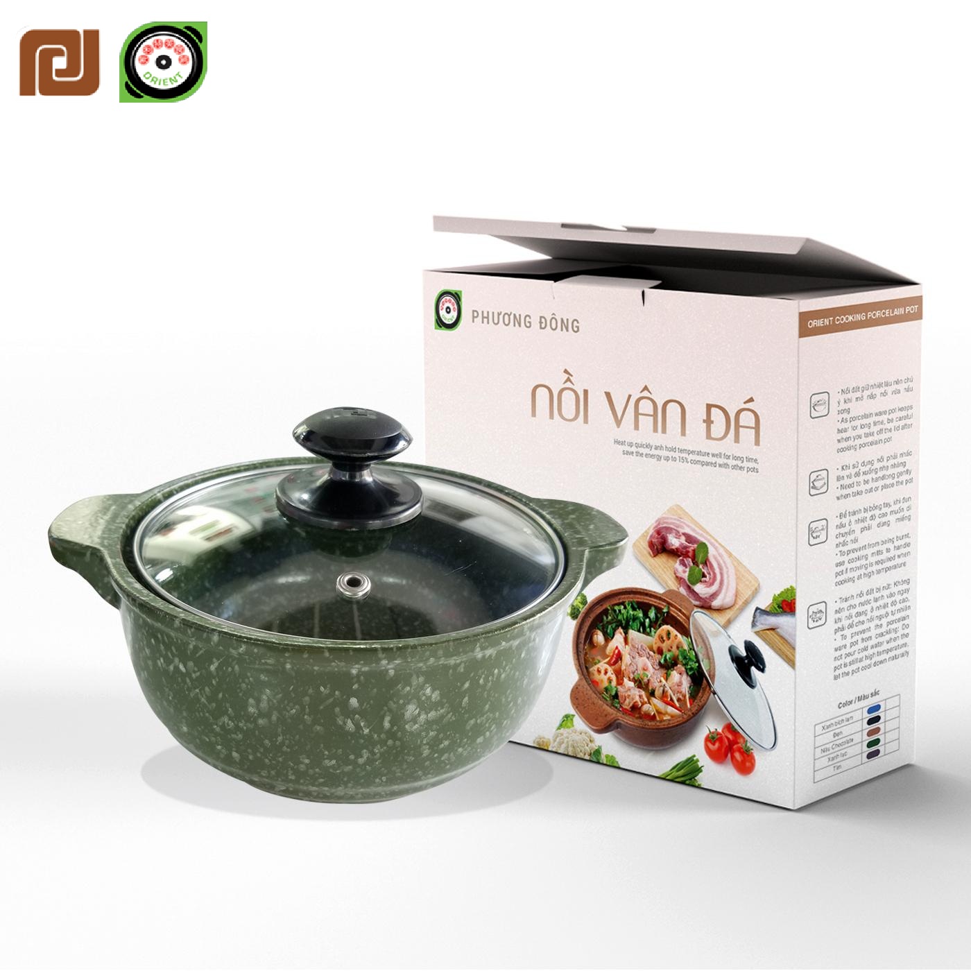 Nồi sứ sâu vân đá Phương Đông PDVS-2.5L