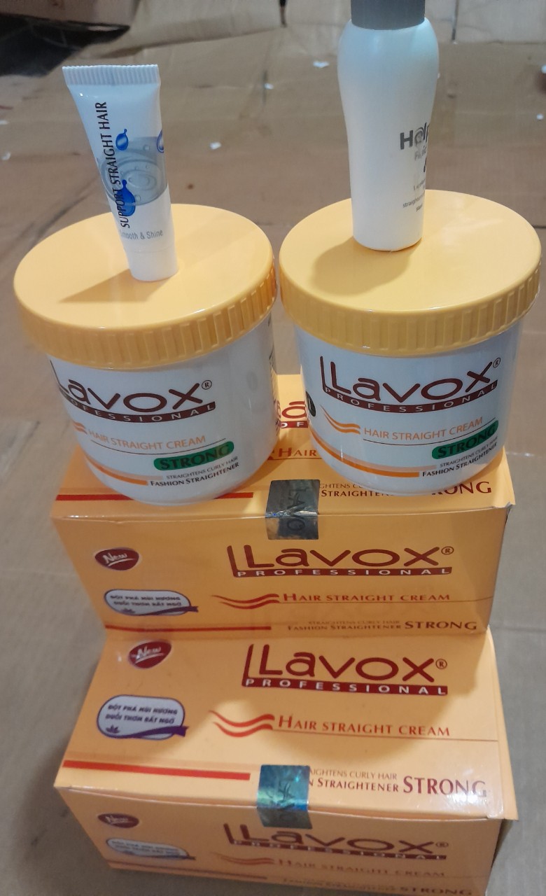 Kem duỗi tóc Lavox (500ml+500ml) 1 cặp