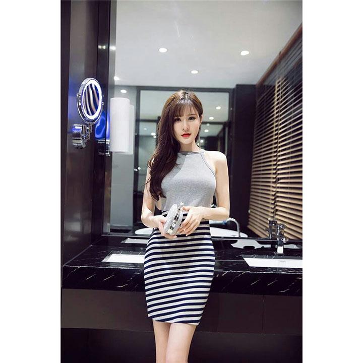 Đầm Body Cổ Yếm Dễ Thương