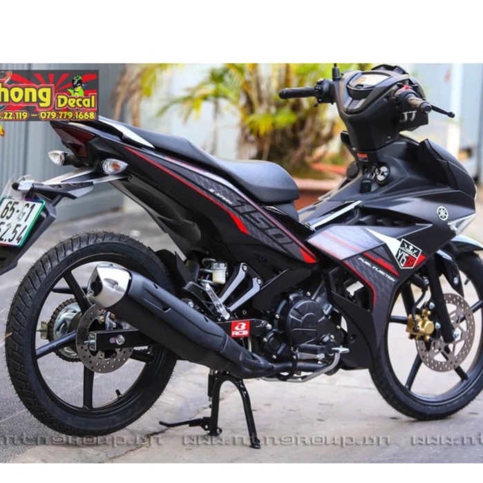 Tem rời yamaha exciter 150 y15zr dán xe đen nhám