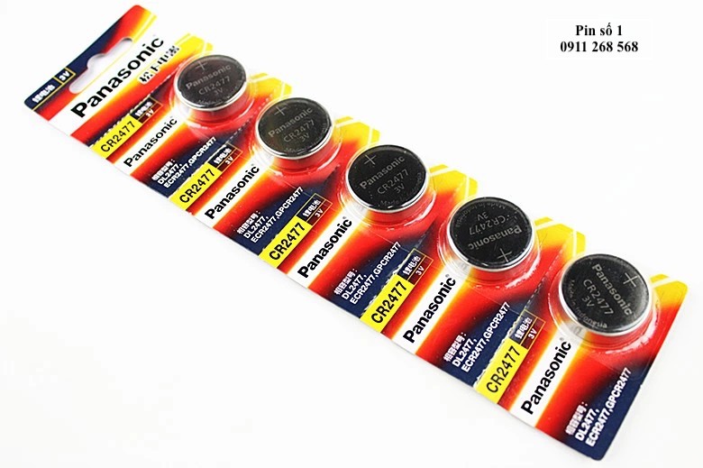 5 viên pin 3V Lithium CR2477 Panasonic