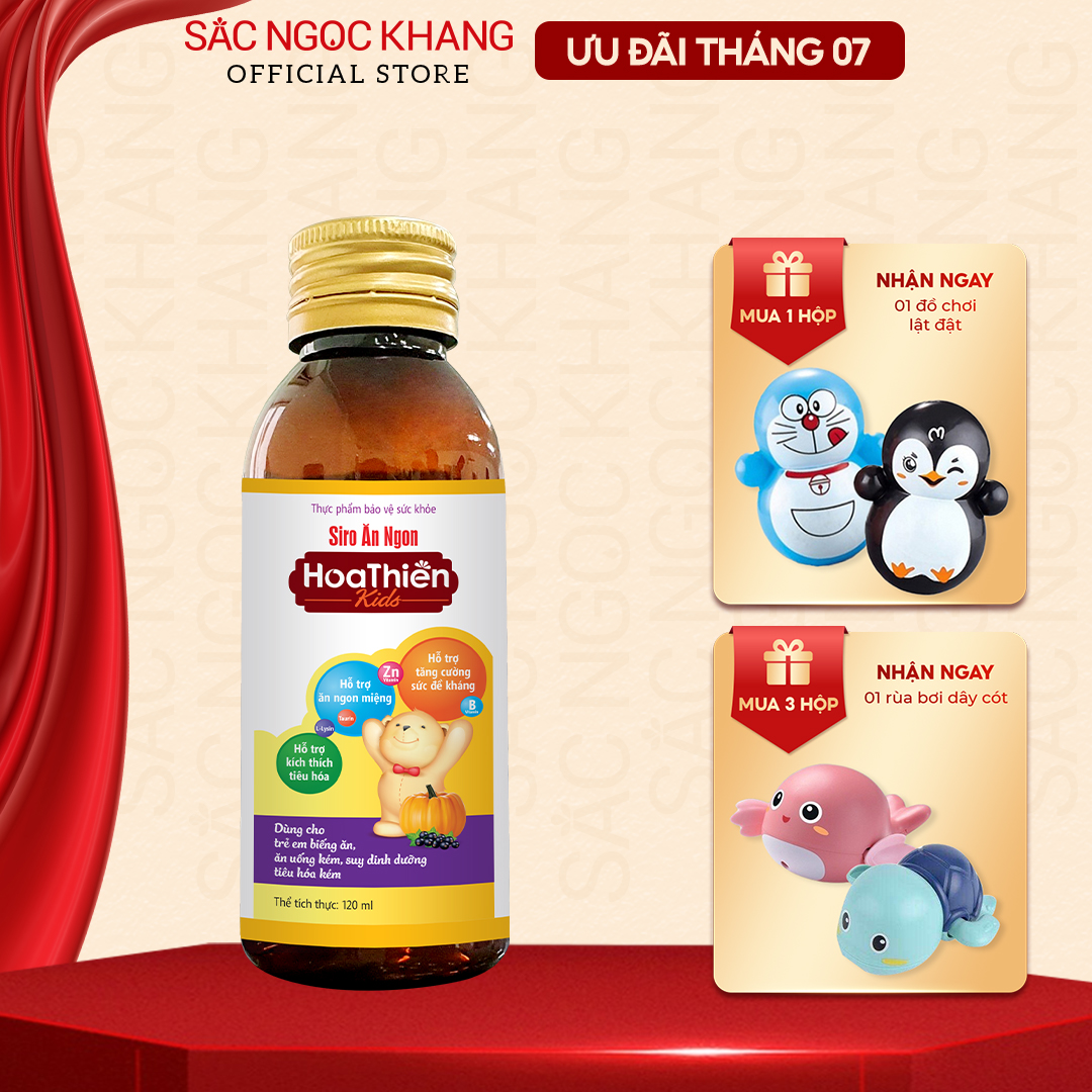Siro ăn ngon hoa thiên giúp bé hỗ trợ kích thích tiêu hóa và ăn ngon miệng 120ml