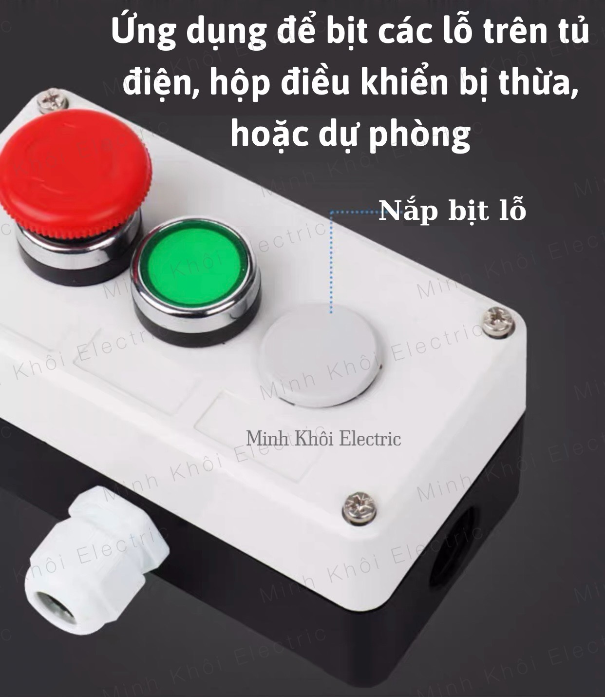 nút bịt tủ điện, nắp bịt lỗ khoét tủ điện, nút che lỗ phi 22,25/30,32