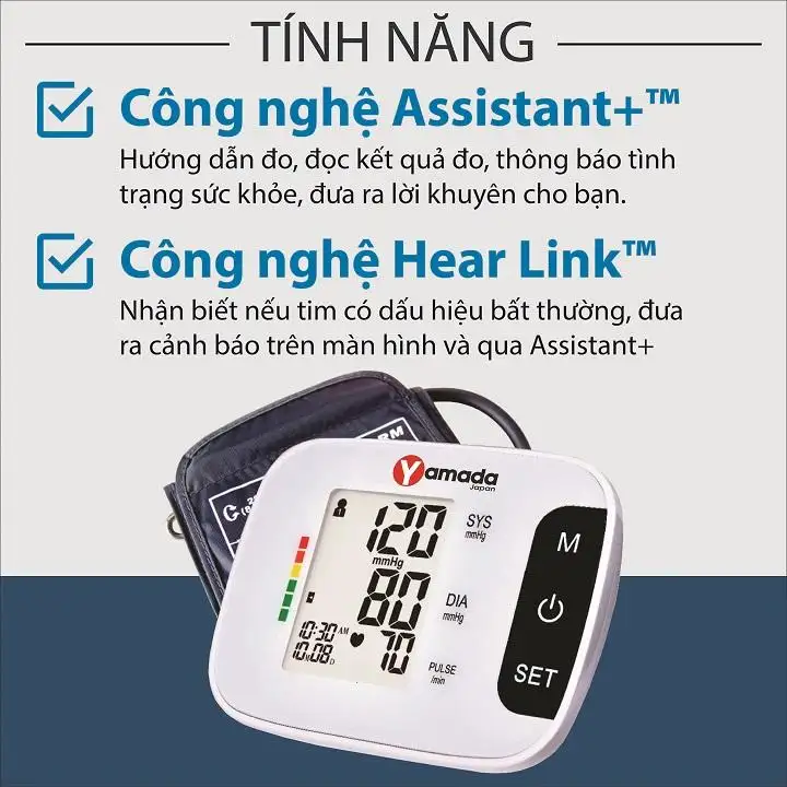 Máy đo huyết áp Yamada Nhật Bản – Giọng nói Tiếng Việt bằng công ...