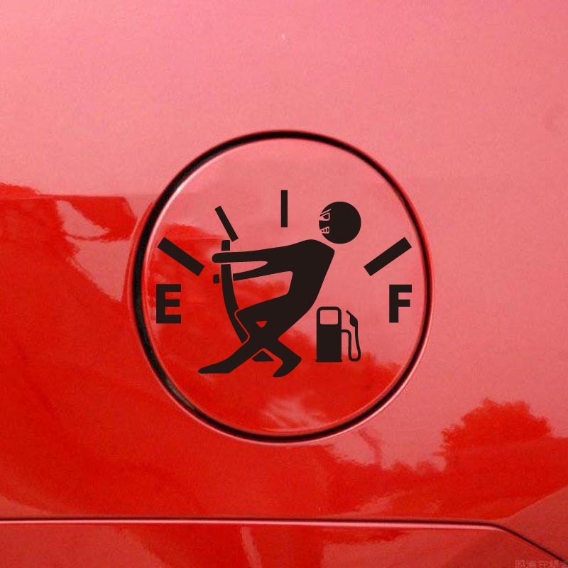 Decal dán nắp bình xăng cho ô tô xe hơi