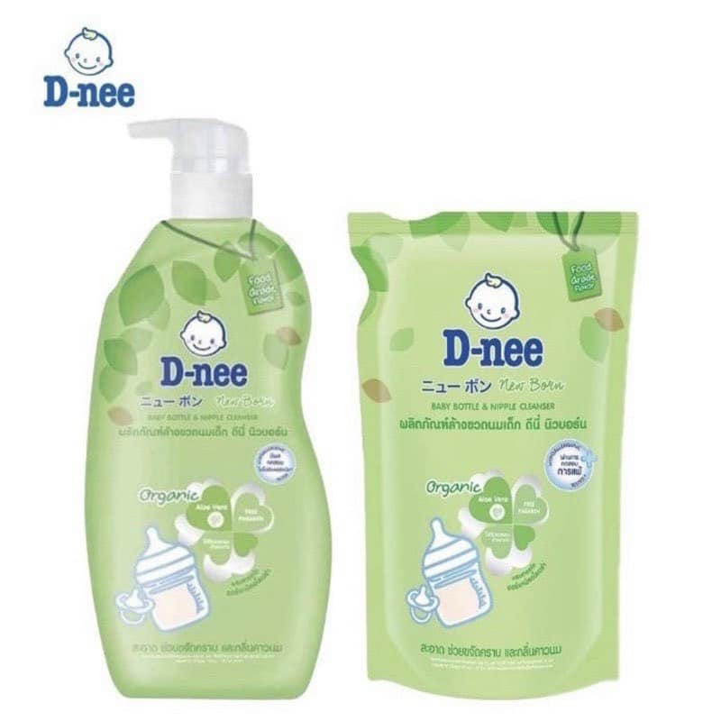 Nước rửa bình sữa D-nee Organic túi 600ml