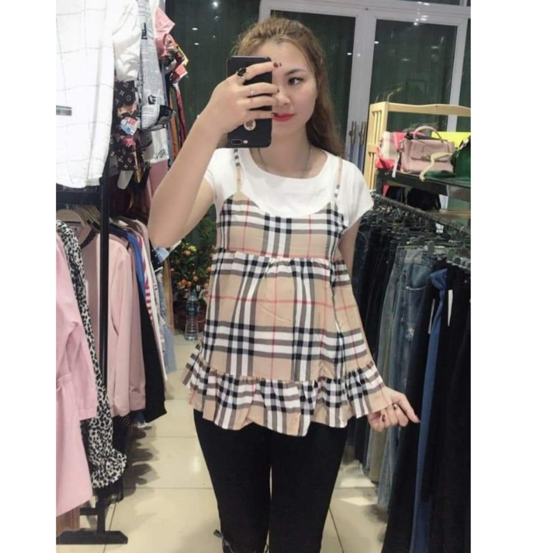 Áo bầu đẹp chất lụa hoa freesize từ 45 đến 65kg