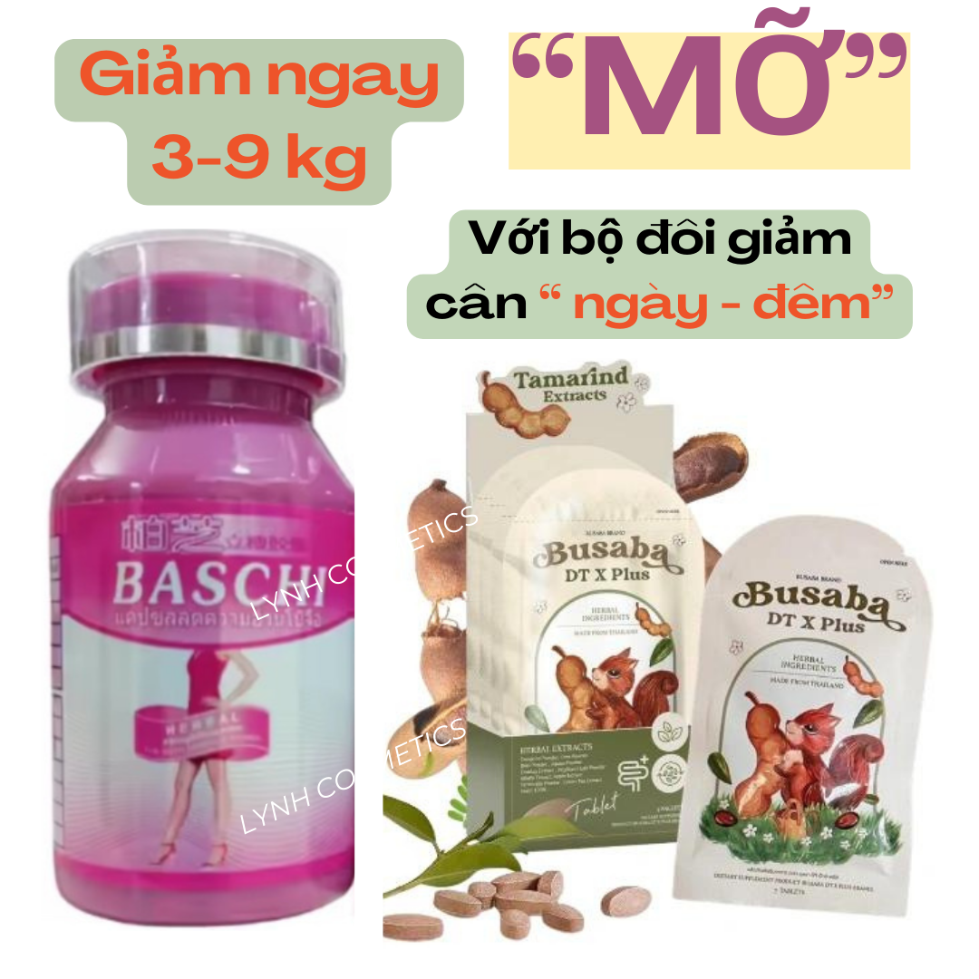 giảm cân Baschi hồng Thái Lan chính hãng lọ 40 viên