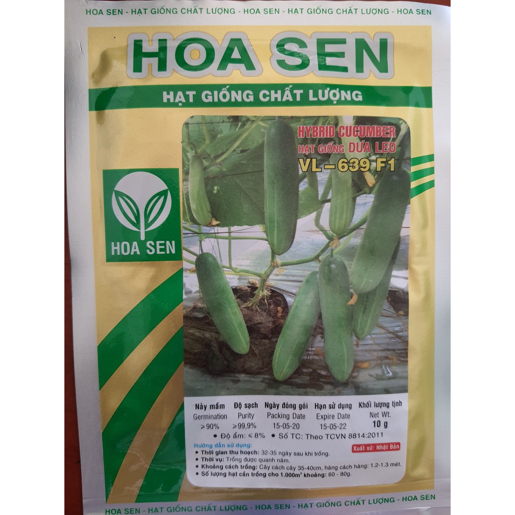 Hạt giống dưa leo hoa sen 639