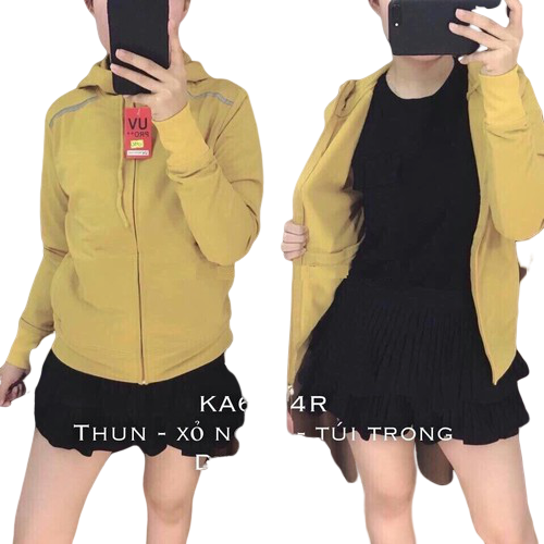 Áo khoác nữ da cá 4 chiều phối viền siêu hot