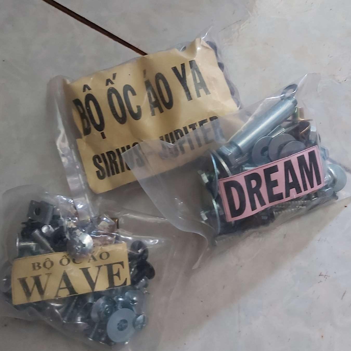 1 bộ ốc dàn áo dream wave hoặc sirius - khách bấm hình nhỏ để chọn loại xe