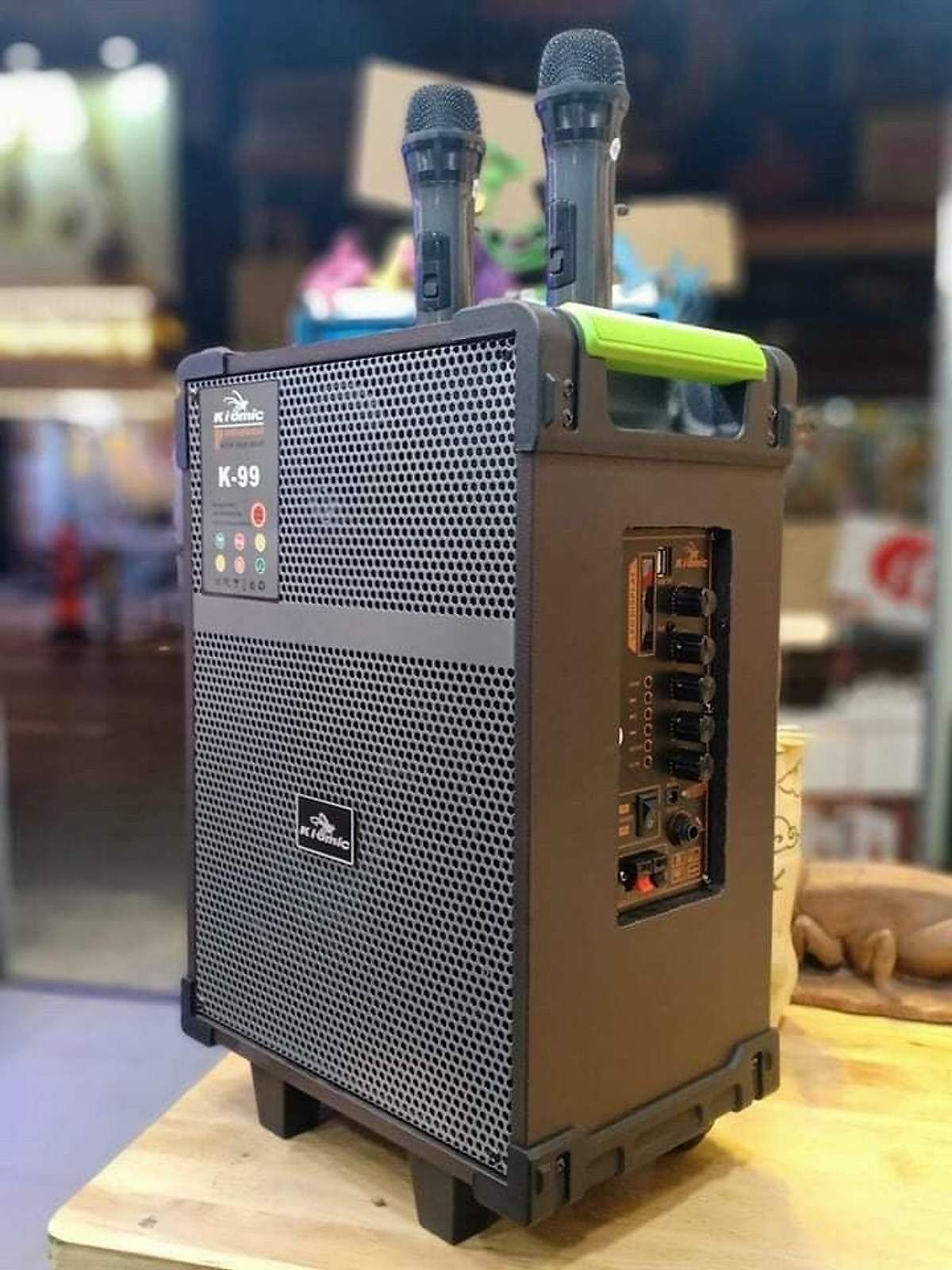 Loa Kéo KIOMIC K99 - Loa Bluetooth Karaoke Công Suất Lớn, Bass 2 Tấc Âm Thanh Sống Động Không Rè, Tặng Kèm 2 Micro Karaoke Chống Hú Bắt Âm Tốt - Loa Kéo Karaoke Hàng Nhập Khẩu Bảo Hành 12 Tháng