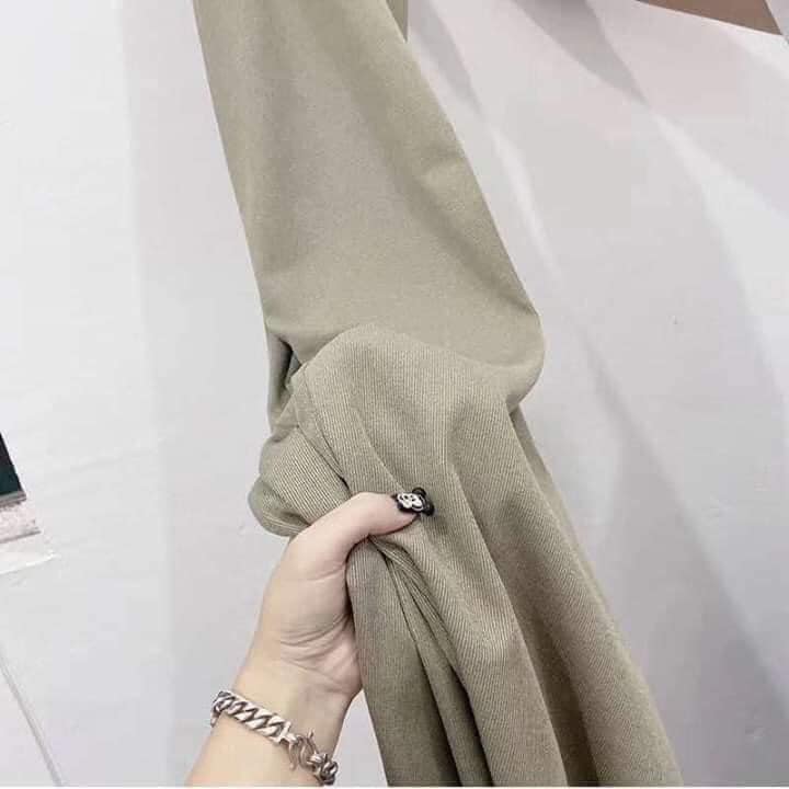 Quần Culottes suông len tăm