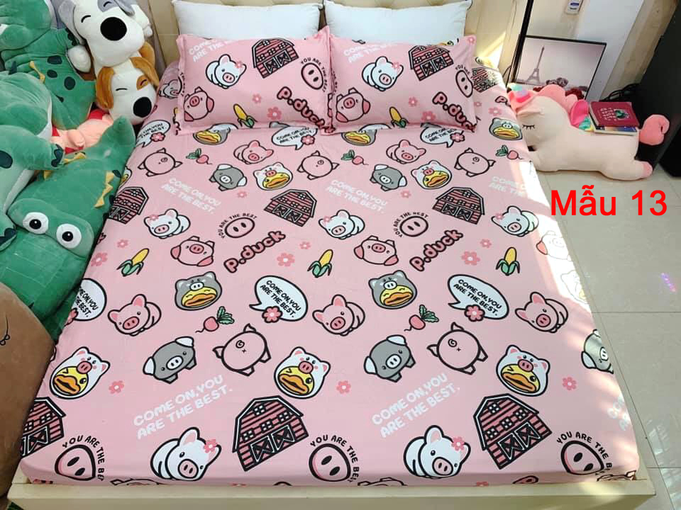 BỘ GA GỐI  SÉT 3 MÓN VỎ BỌC HÌNH SƯ TỬ VÀNG