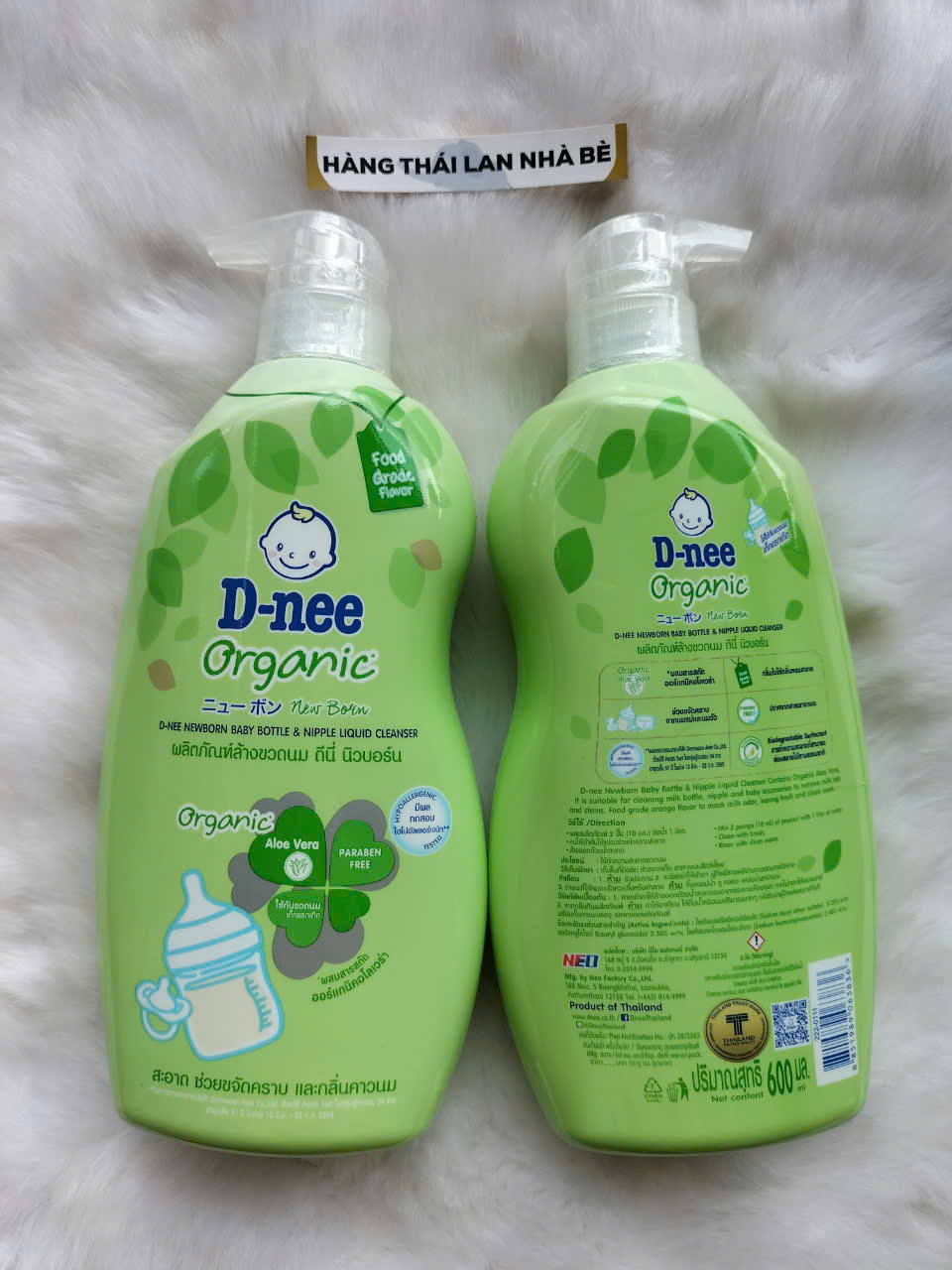 [HCM]Nước Rửa Bình sữa Dnee Thái Lan Organic chai 600ml- Súc bình sữa