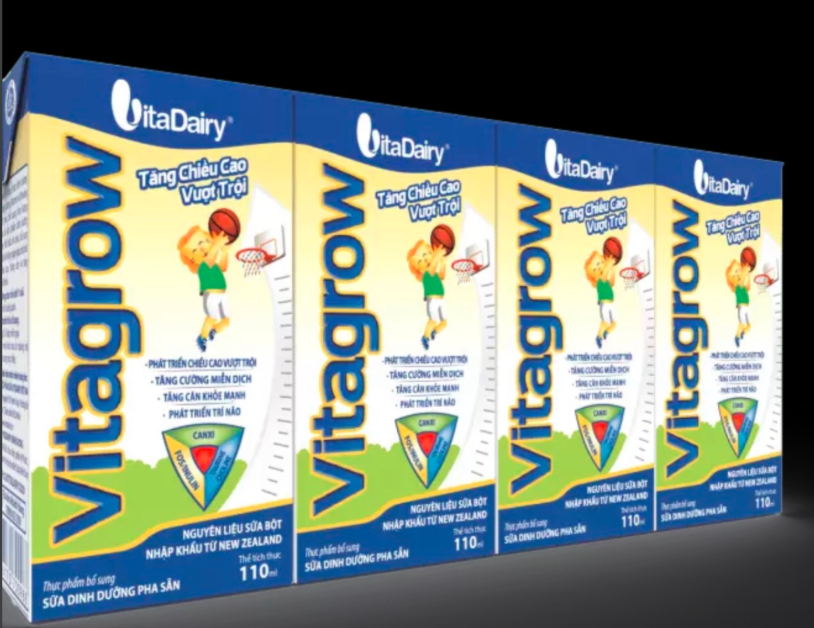 Sữa bột pha sẵn Vitagrow 110ml-Tăng chiều cao vượt trội(Thùng 48 hộp)
