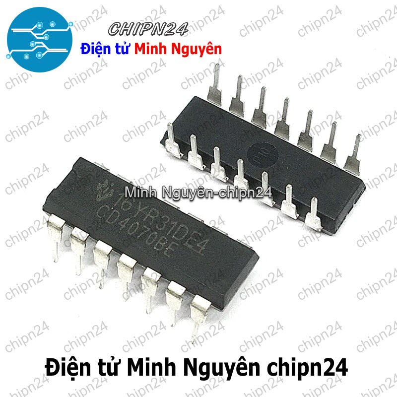 [2 con] (DIP) IC CD4070 DIP-14 (CD4070BE) (IC Cổng EX-OR (4 Cổng EX-OR 2 ngõ vào)) - HH004352