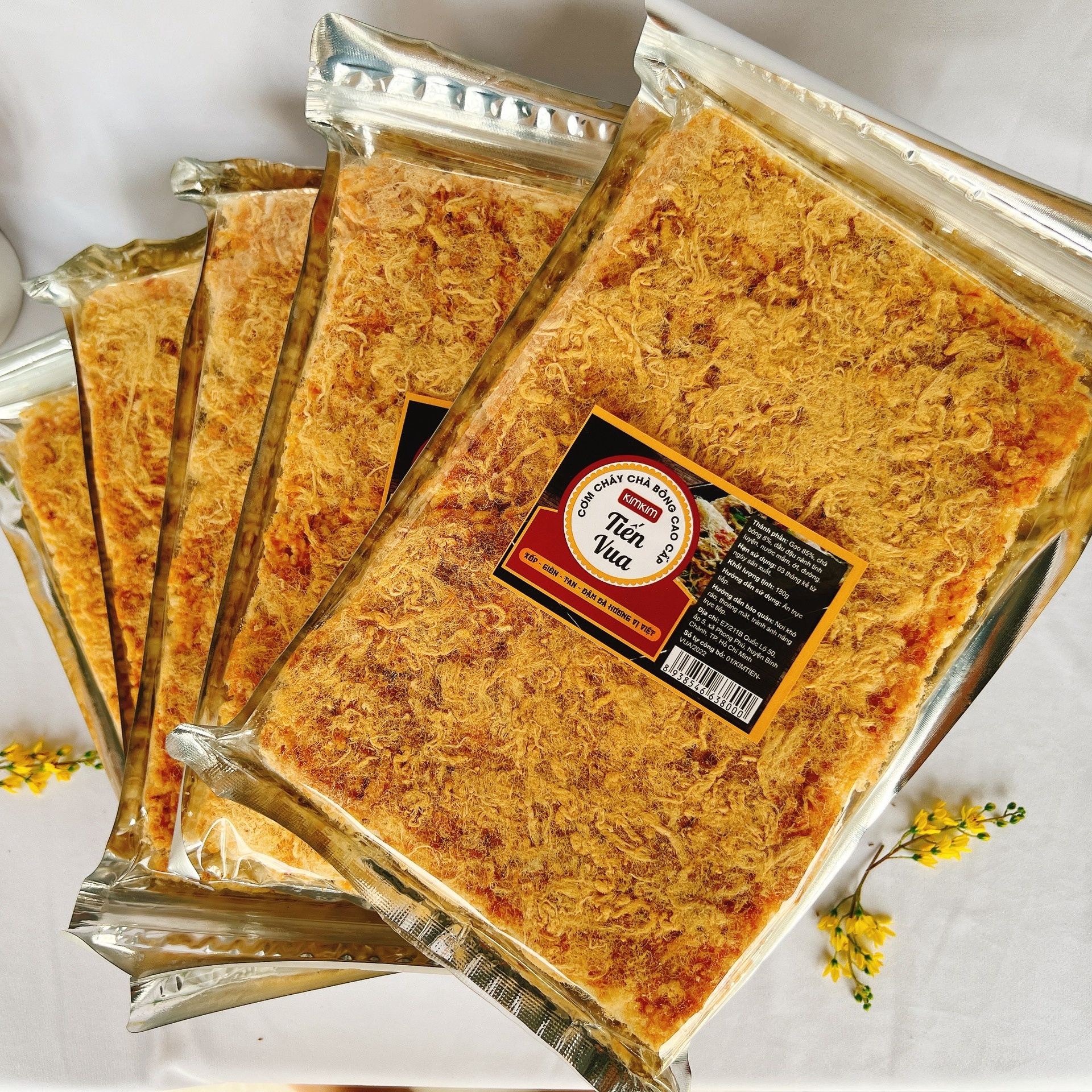 5 gói- Cơm cháy Tiến Vua (chà bông- túi 180g)