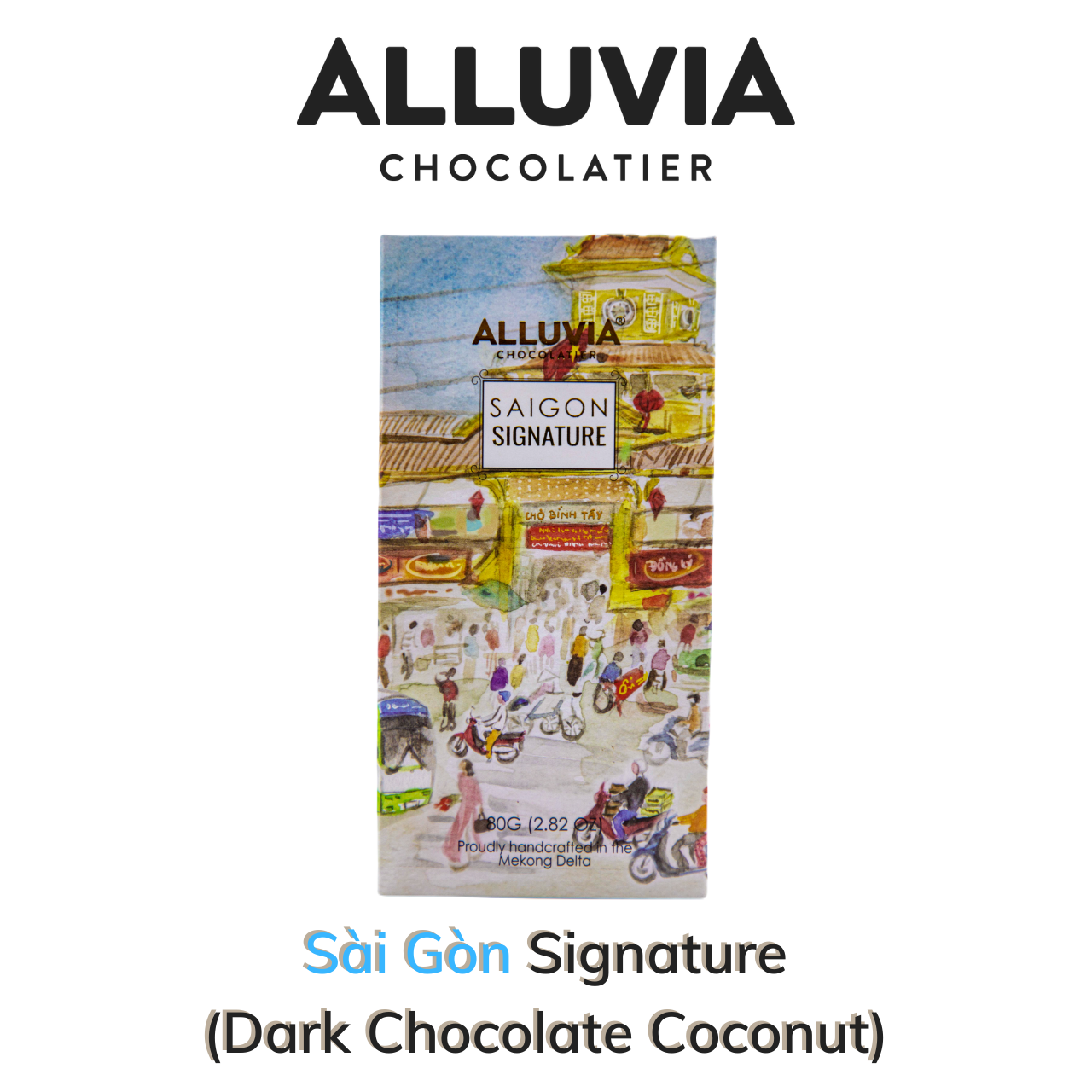 Saigon Signature Chocolate (Socola đen nguyên chất vị Dừa - Dark Chocolate Coconut)