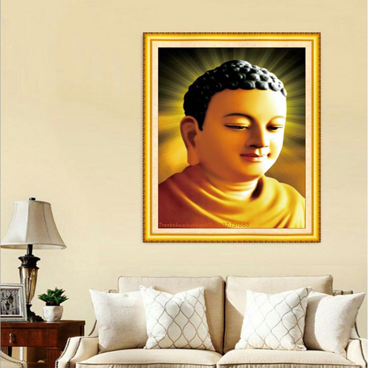 Tranh thêu chữ thập phật lv3295 - tự thêu