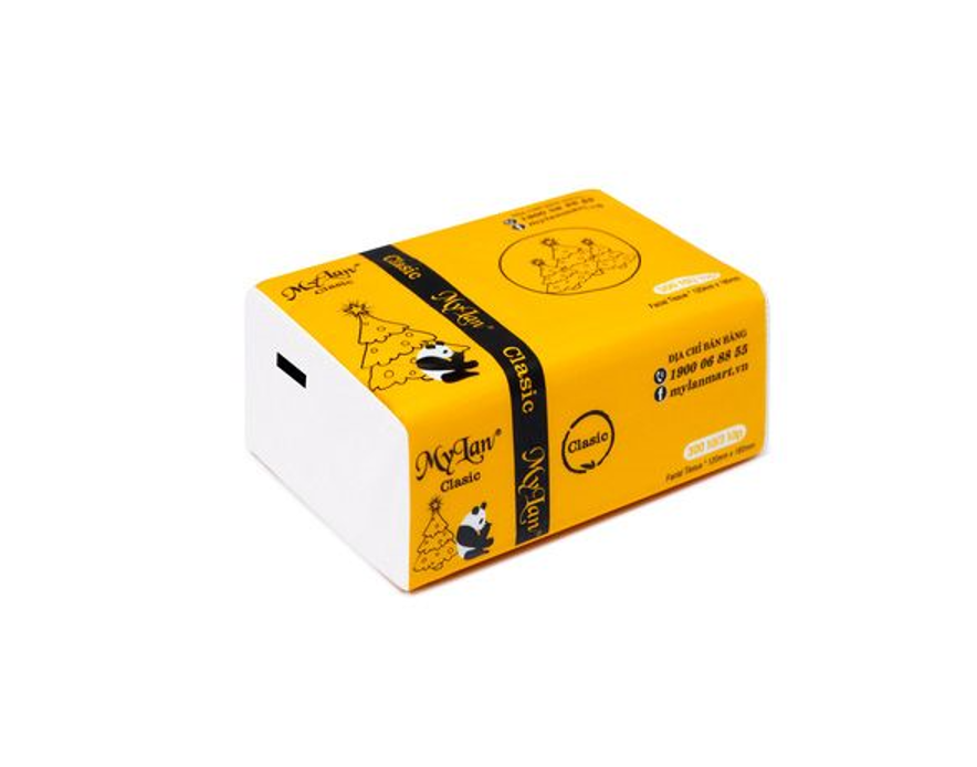 Thùng (30 Gói) Khăn Giấy Rút Gấu Trúc Mylan (300 Tờ/Gói) - Cao cấp Mylan