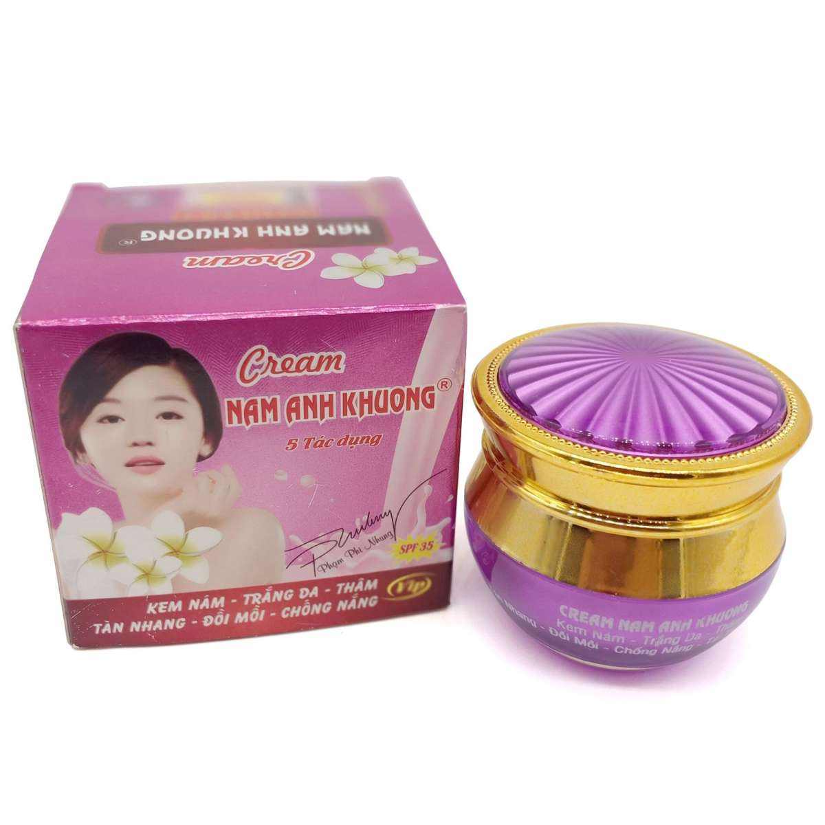[HCM]Kem nám - Trắng da - Thâm - Tàn nhang - Đồi mồi - Chống nắng Nam Anh Khương (18g)
