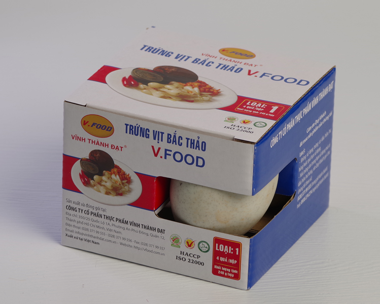 (HCM - GIAO NHANH) TRỨNG VỊT BẮC THẢO VFOOD (HỘP 4 QUẢ)