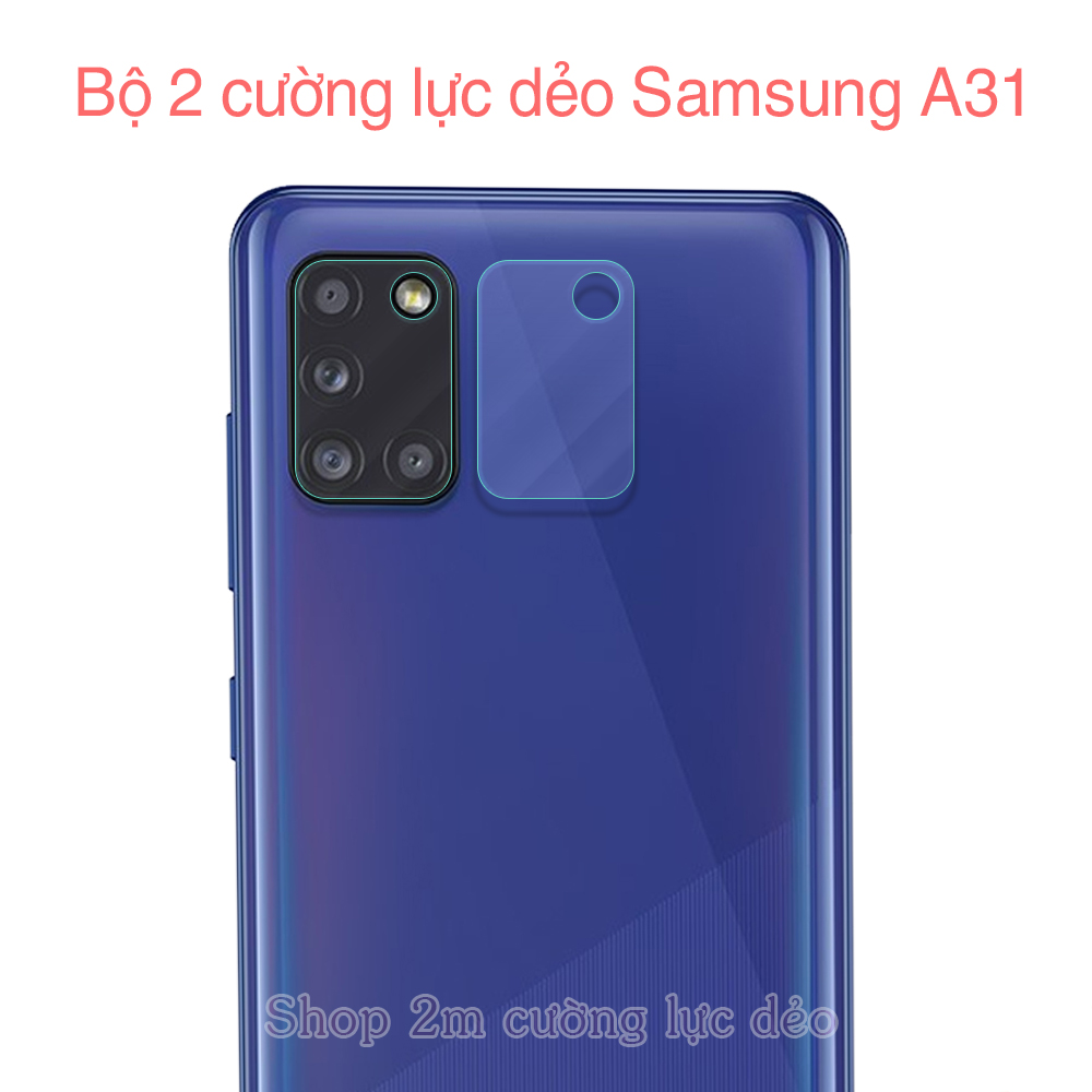 [HCM]Bộ 2 cường lực camera Samsung A31 mỏng 0.3mm