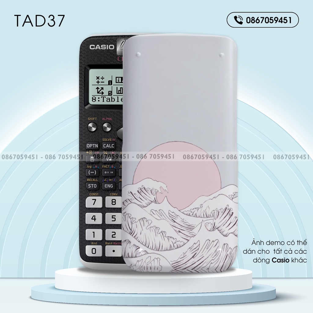 Skin dán máy tính CASIO In Hình Độc LạBộ 8 (Casio 570 / Casio 570-2nd/ Casio 580 /Vinacal..) tadb8