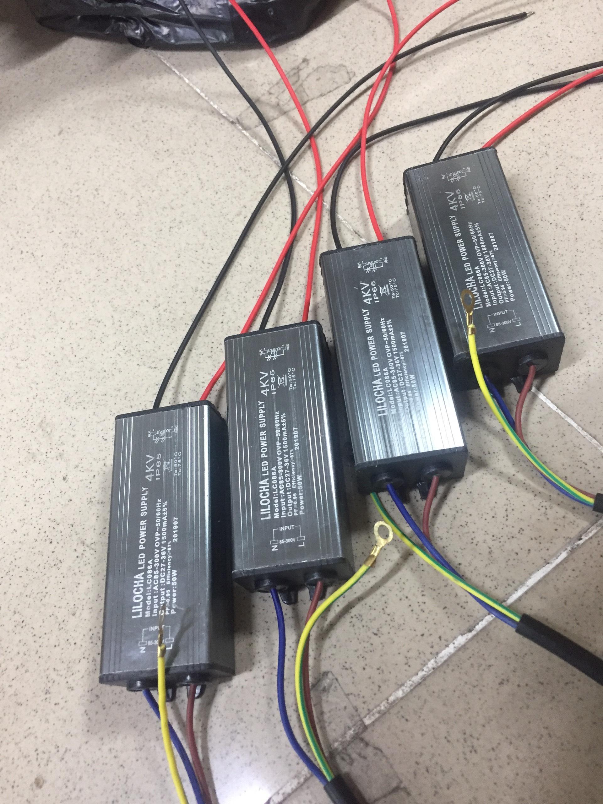 Nguồn driver LILOCHA 50W, màu xám cho đèn LED